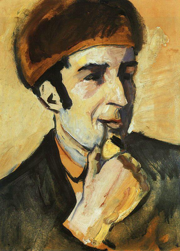 August Macke Portrait of Franz Marc Sweden oil painting art